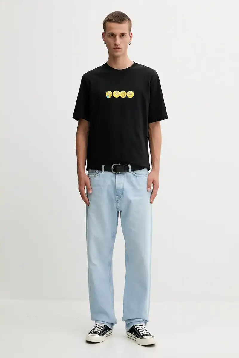 t-shirt in cotone colore nero F5BWUATH085 miniatura 4