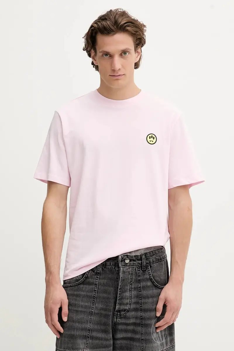 t-shirt in cotone colore rosa F5BWUATH059 miniatura 2