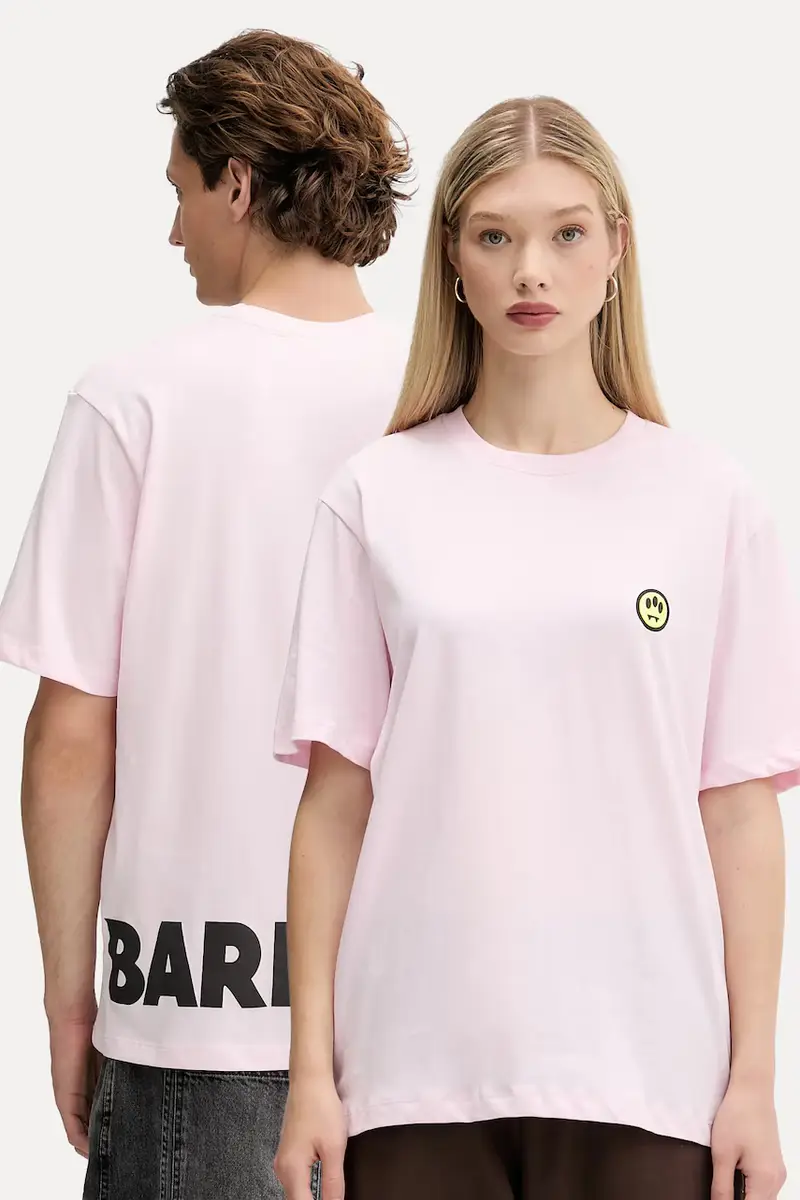 t-shirt in cotone colore rosa F5BWUATH059