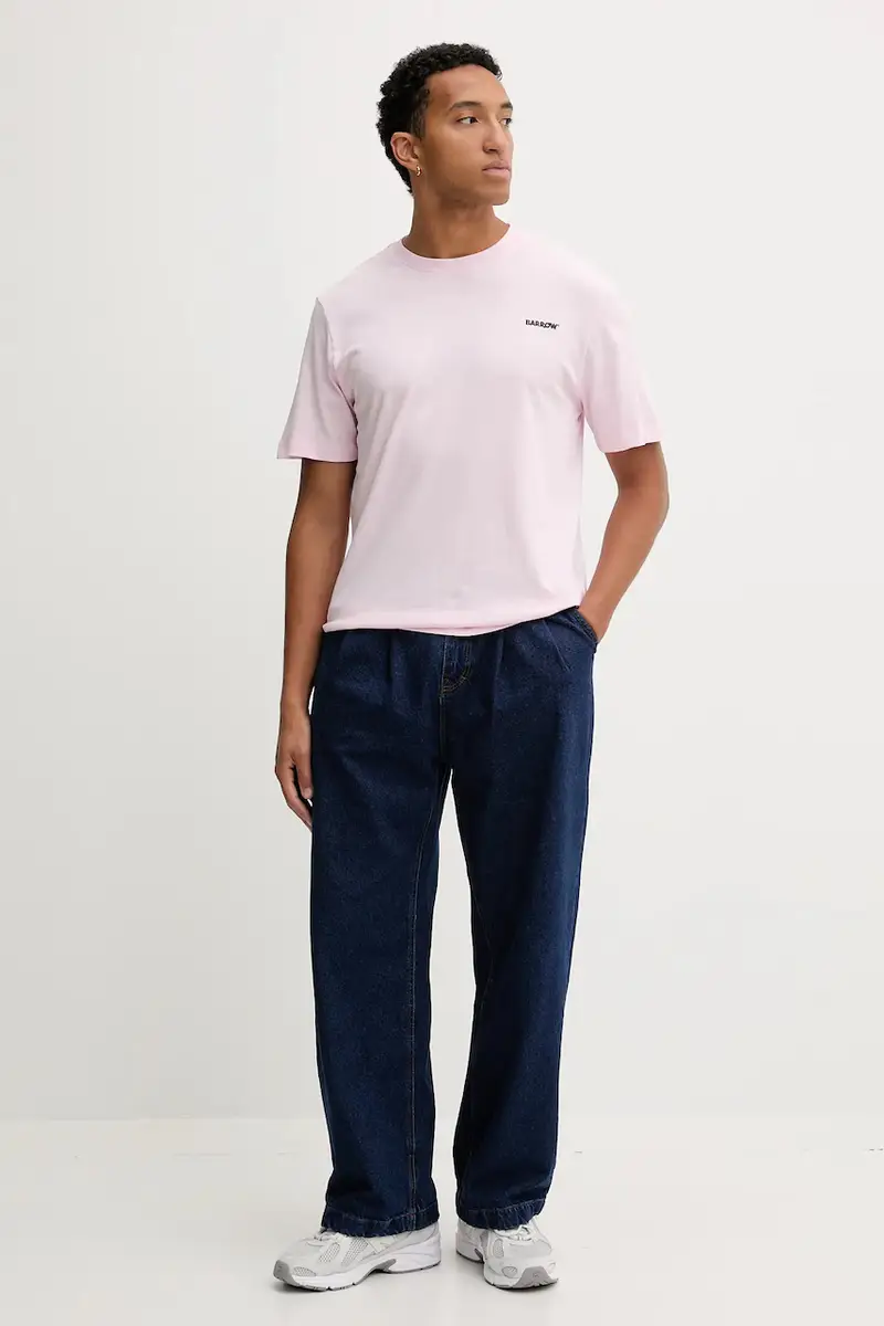 t-shirt in cotone colore rosa F5BWUATH070 miniatura 2