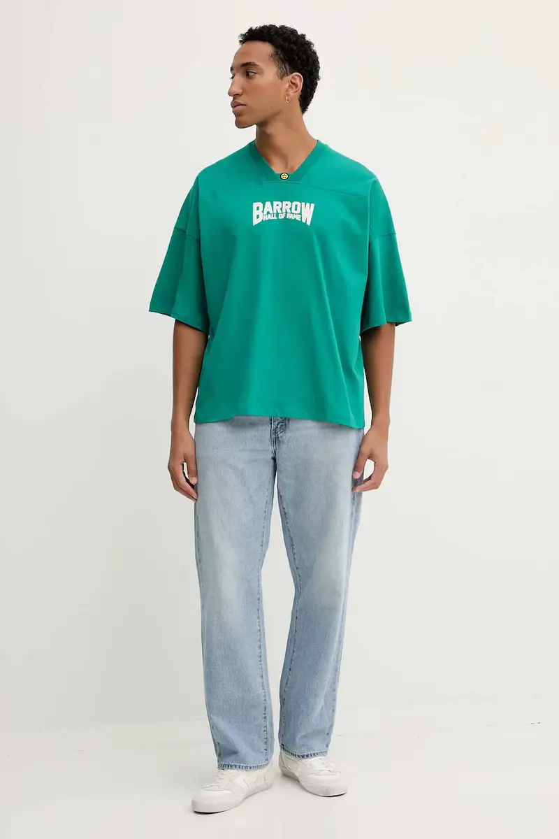 t-shirt in cotone colore verde F5BWUATH044 miniatura 2