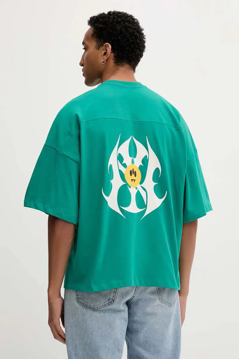 t-shirt in cotone colore verde F5BWUATH044 miniatura 4