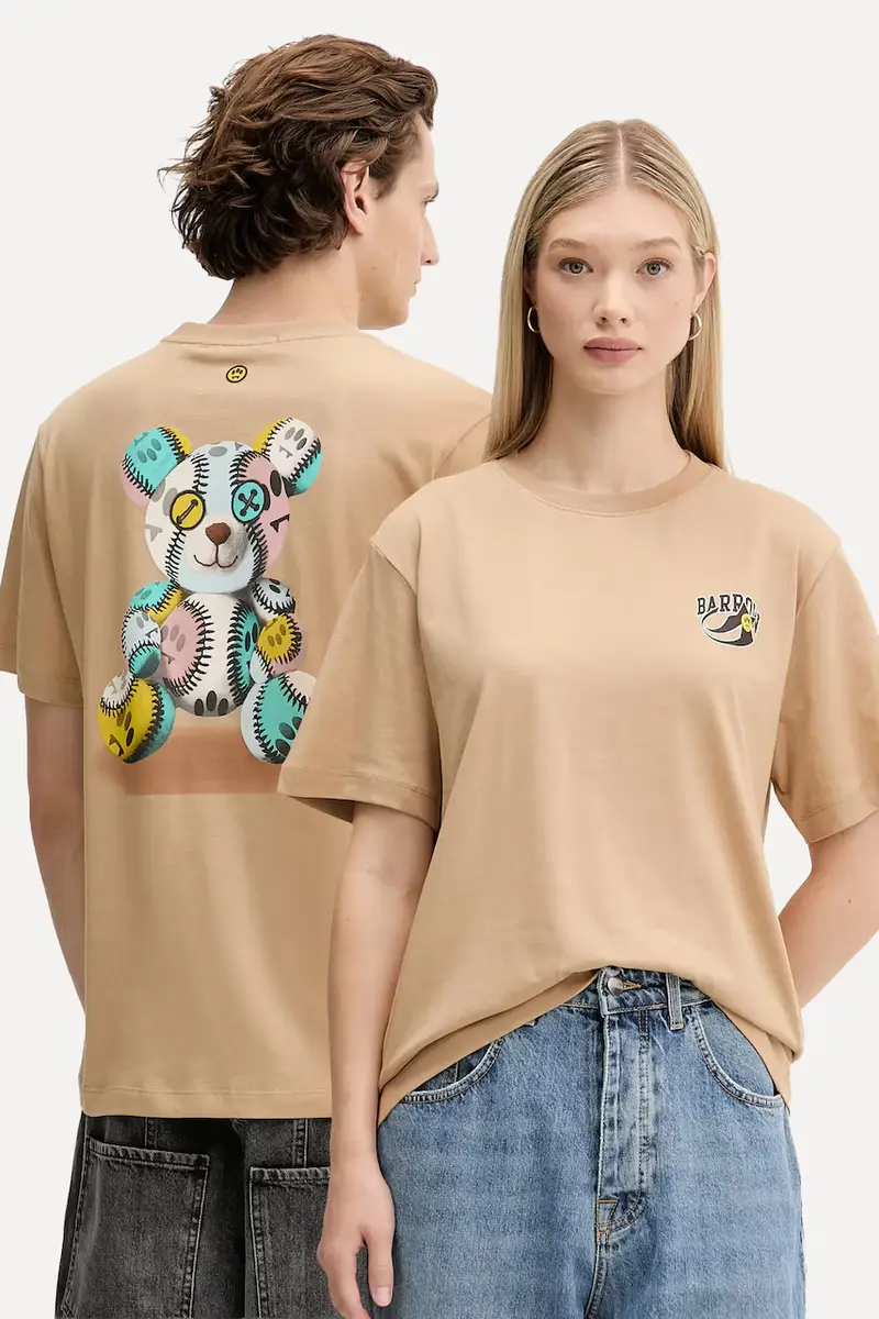 t-shirt in cotone colore verde F5BWUATH053