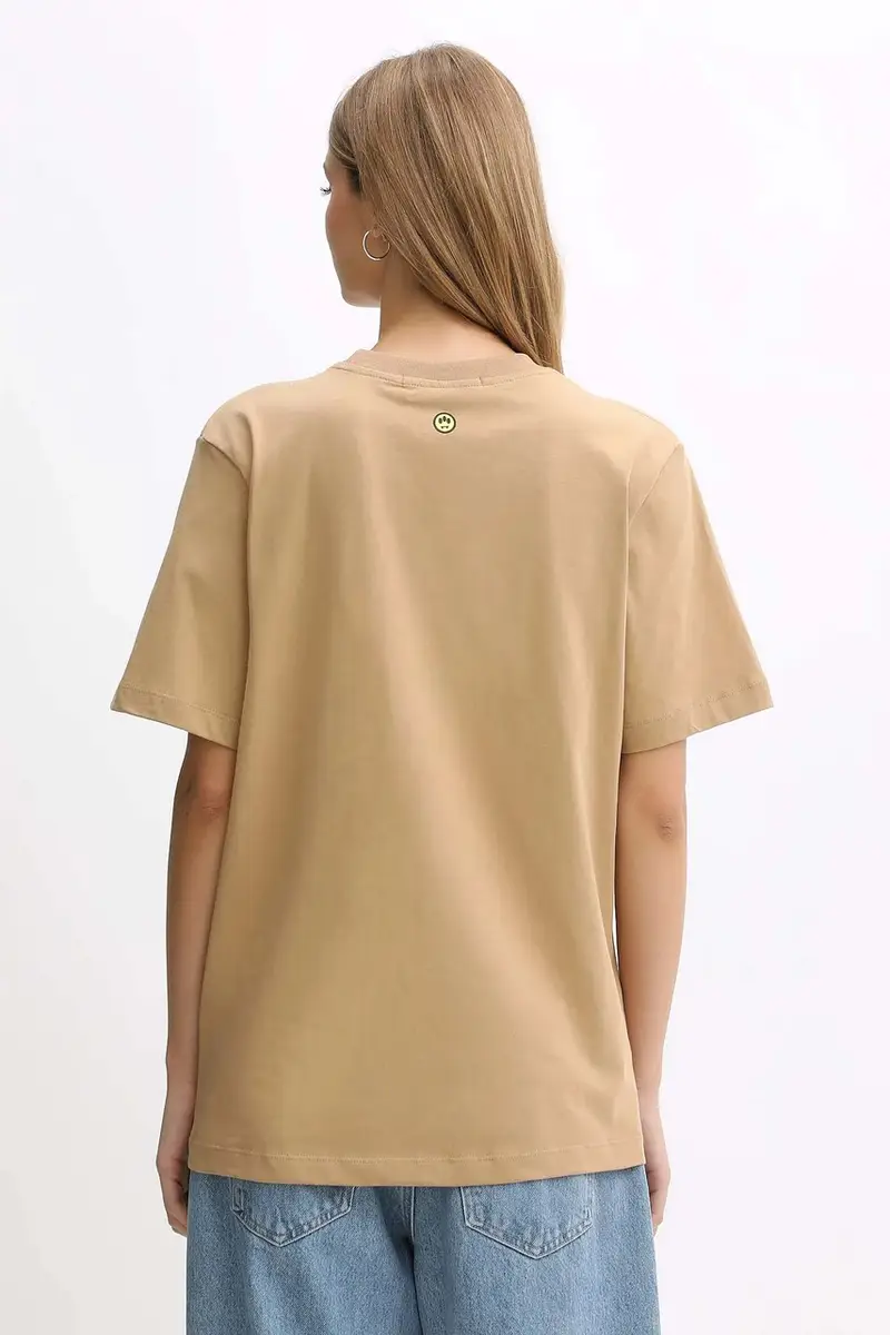 t-shirt in cotone colore verde F5BWUATH070 miniatura 5