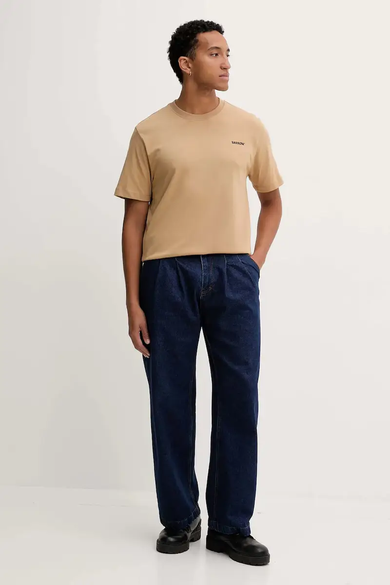 t-shirt in cotone colore verde F5BWUATH070 Beige miniatura 2