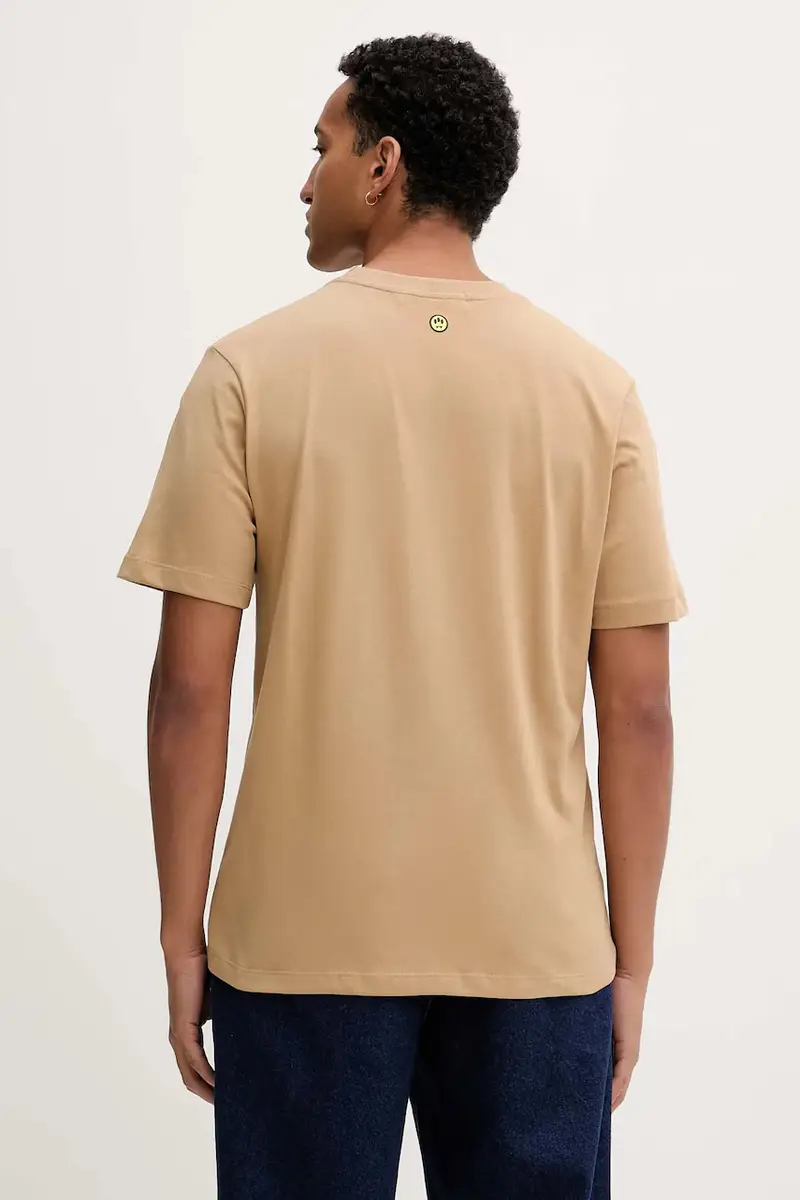 t-shirt in cotone colore verde F5BWUATH070 Beige miniatura 4