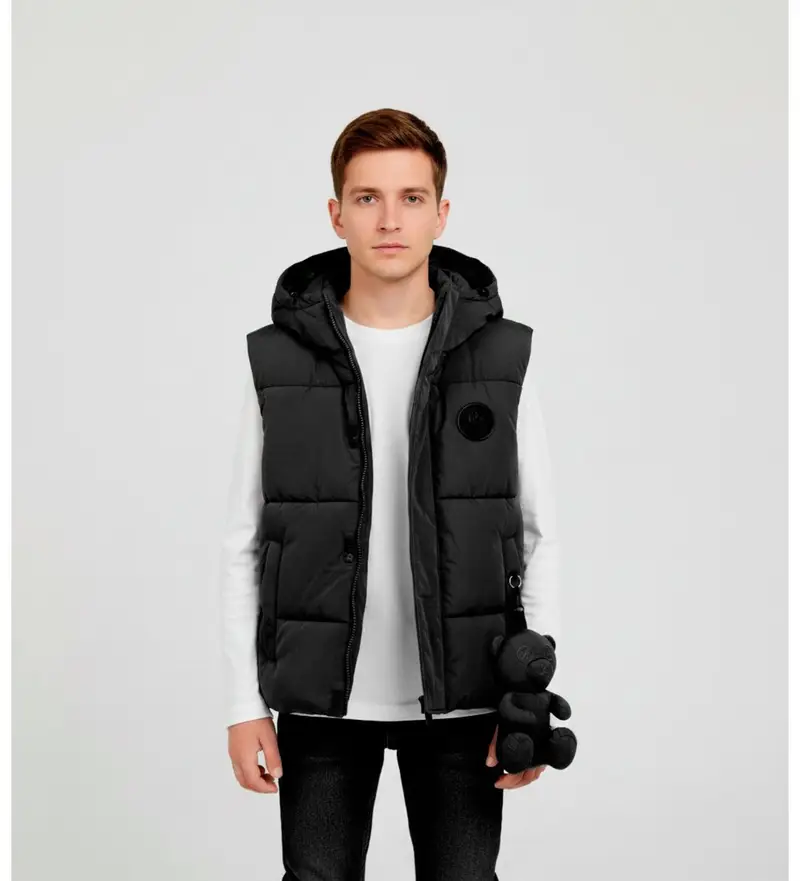 unisex F5BWUAPF015 Gilet nero (L), Casual, Poliestere