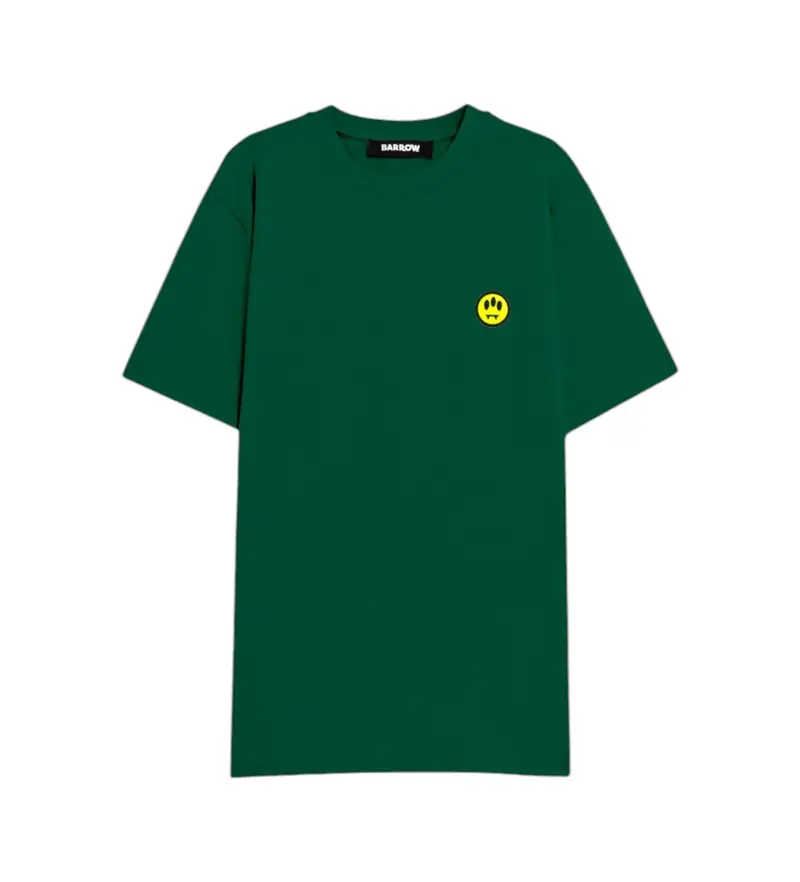 unisex. S5BWUATH087 Maglietta verde semplice (XL), Casual, Cotone, Manica corta