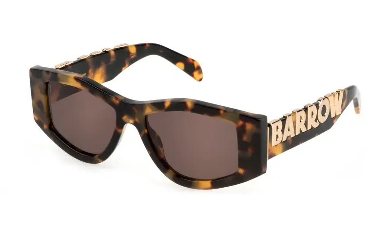 Barrow Unisex SBA004 STANDOUT  777 Occhiali da sole Acetato Havana Rosso Geometrica Normale