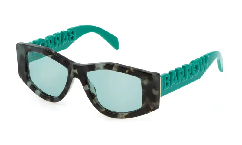 Barrow Unisex SBA004V STANDOUT  05AQ Occhiali da sole Acetato Havana Blu Geometrica Normale