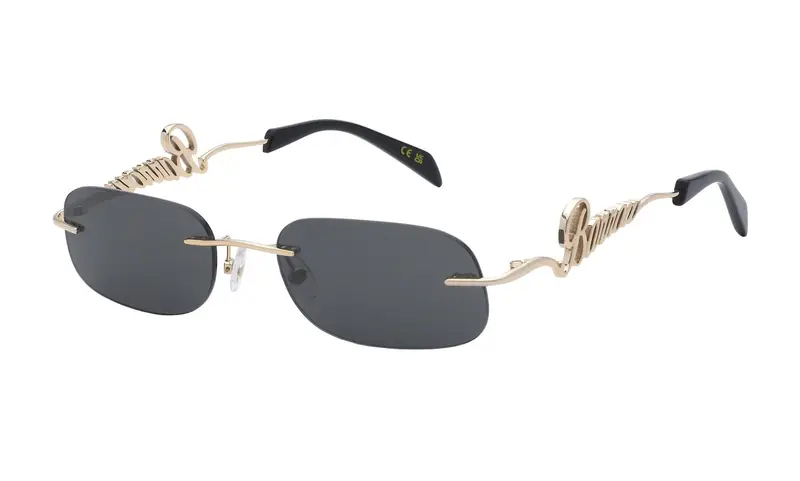 Barrow Unisex SBA013 ROUND GLASANT  300Y Occhiali da sole Metallo Oro Grigio Geometrica Normale