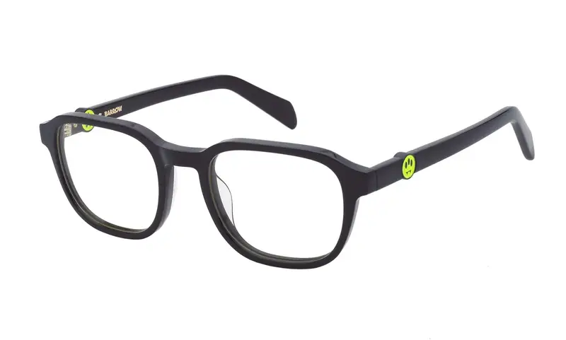 Barrow Unisex VBA008 BURNER  700 Montature da vista Acetato Nero Giallo Squadrata Normale