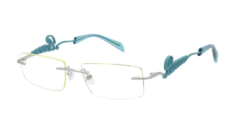 Barrow Unisex VBA012 SQUARE GLASANT  0S27 Montature da vista Metallo Palladio Giallo Squadrata Normale