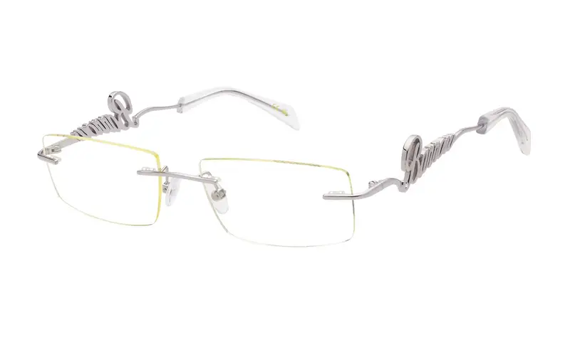 Barrow Unisex VBA012 SQUARE GLASANT  579 Montature da vista Metallo Palladio Giallo Squadrata Normale