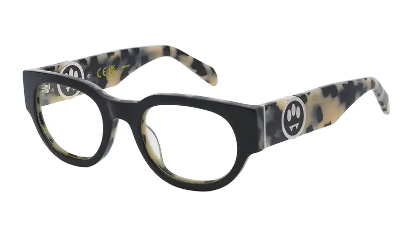 Barrow Unisex VBA015V JUPITER  09TC Montature da vista Acetato Nero Giallo Geometrica Normale