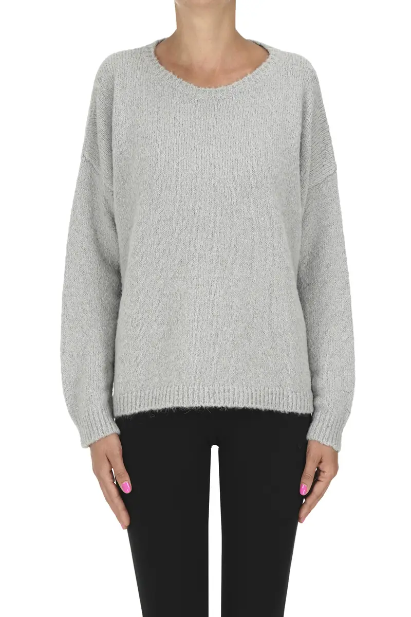 Pullover ampio Grigio Chiaro