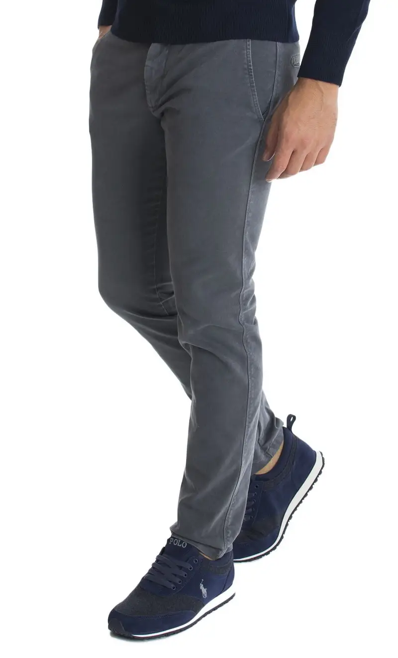 Pantaloni tasche america bull regular, colore grigio