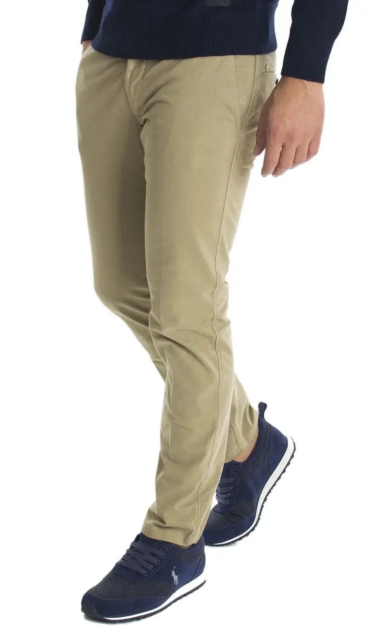 Pantaloni tasche america olmal regular, colore beige miniatura 2