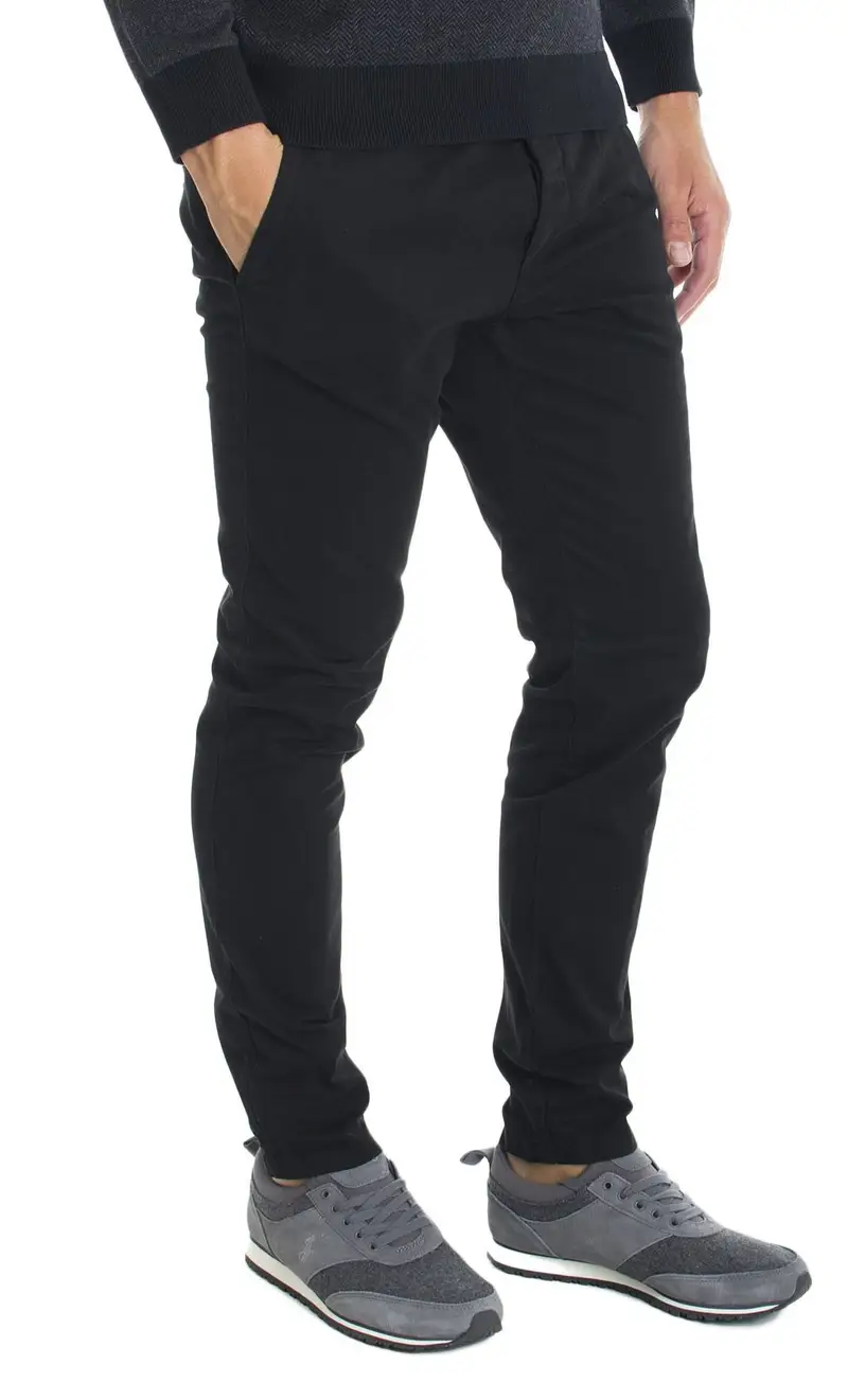 Pantaloni tasche america olmal slim, colore nero miniatura 2