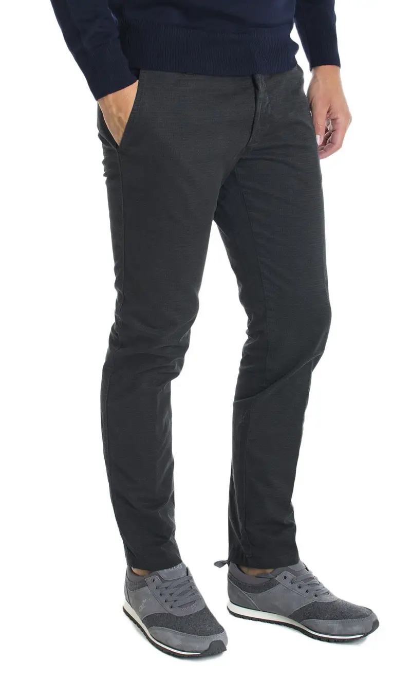 Pantaloni tasche america stampati regular, colore grigio miniatura 2