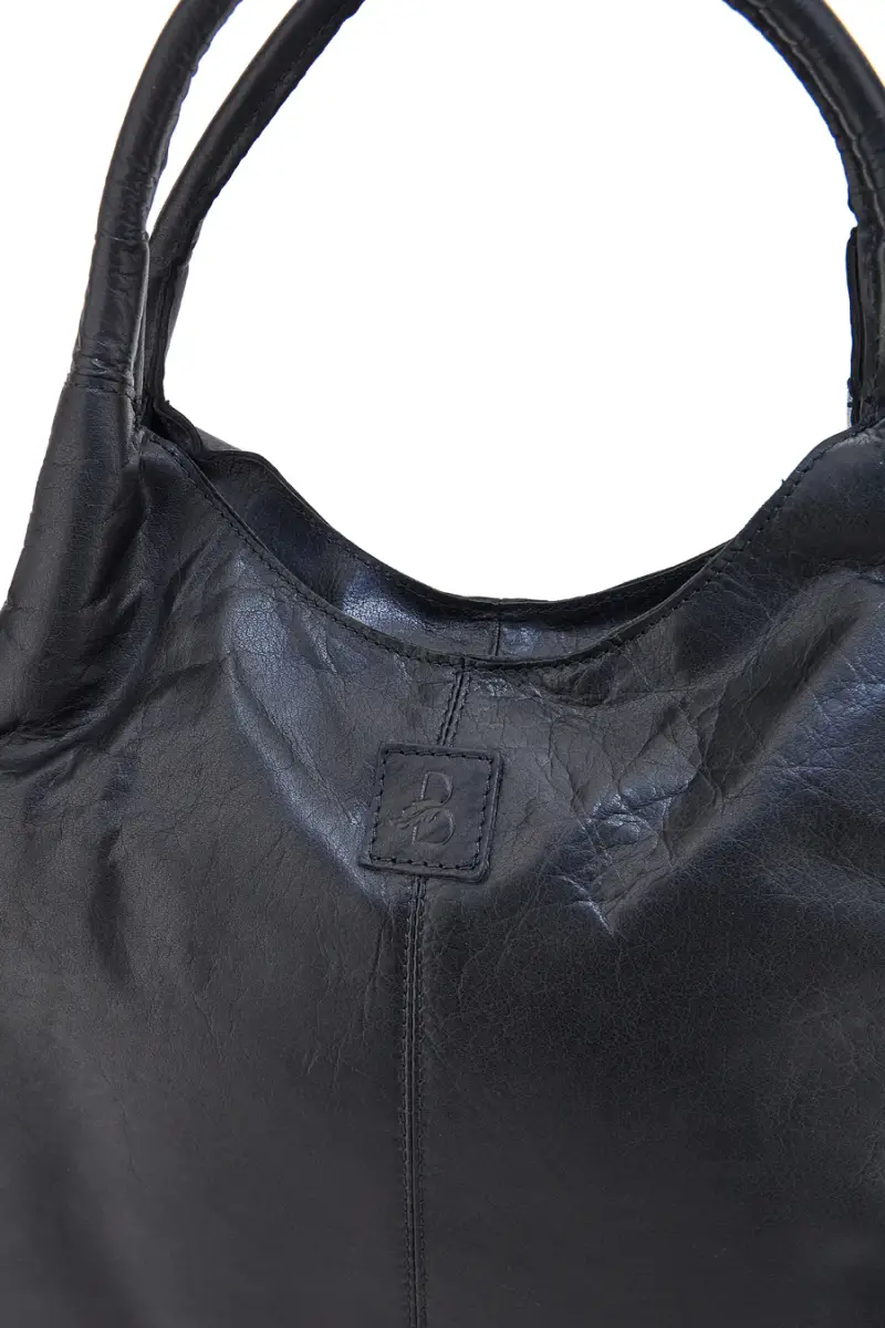 Borsa nera in vera pelle con manici doppi Basile CLASS BA3671TI [NERO] miniatura 3