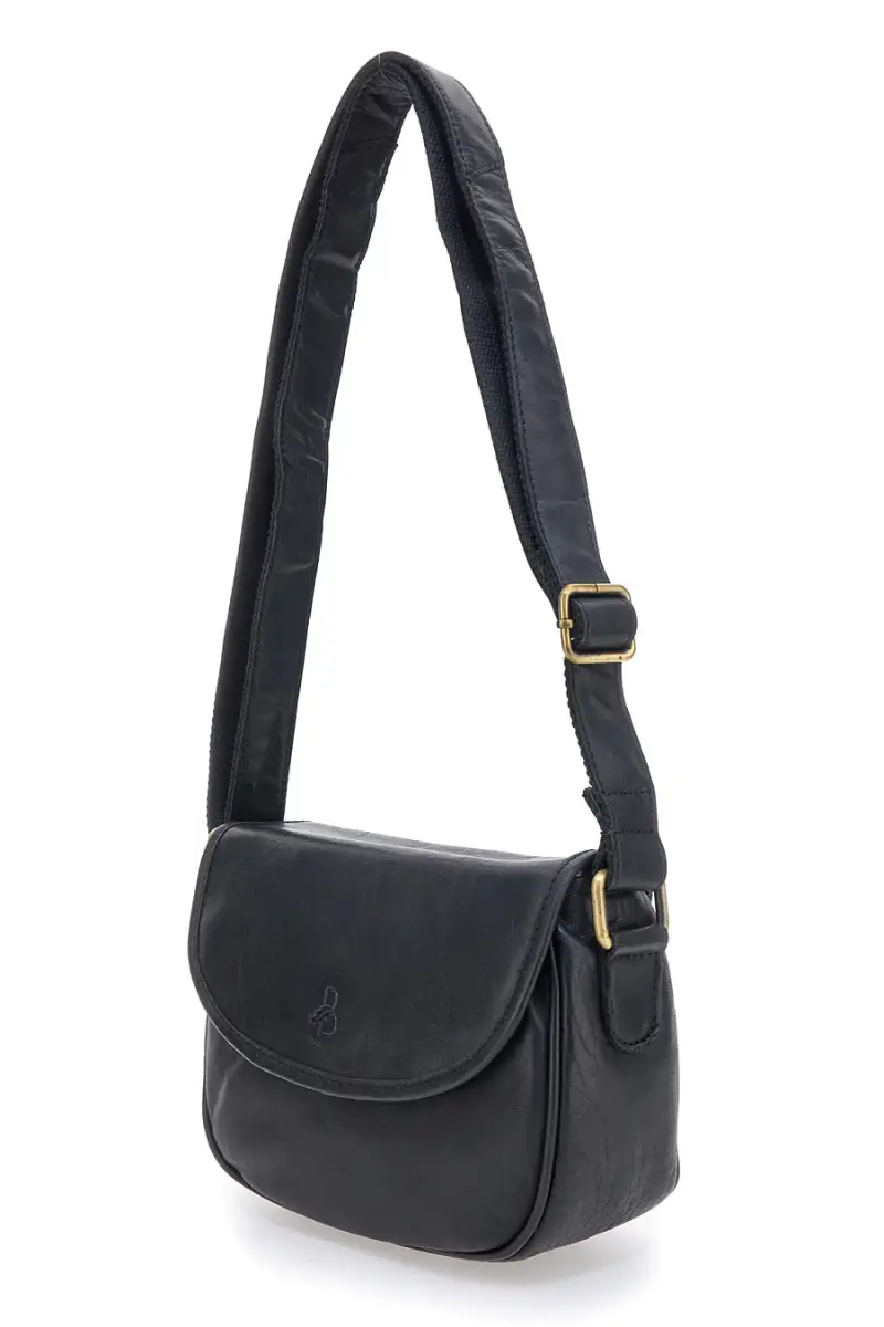 Borsa nera in vera pelle con patta Basile CLASS BA3542TI [NERO] miniatura 3