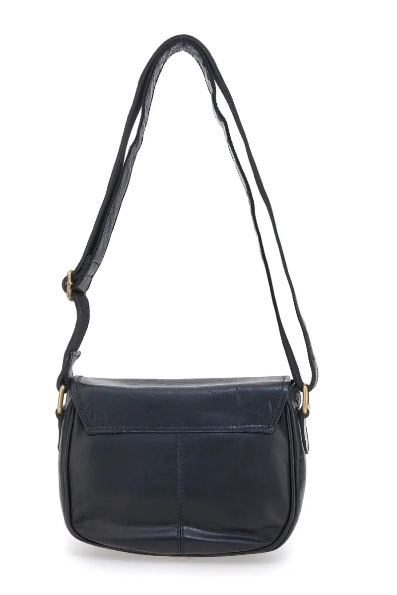 Borsa nera in vera pelle con patta Basile CLASS BA3542TI [NERO] miniatura 5