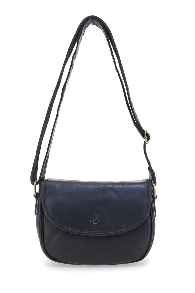 Borsa nera in vera pelle con patta Basile CLASS BA3542TI [NERO]