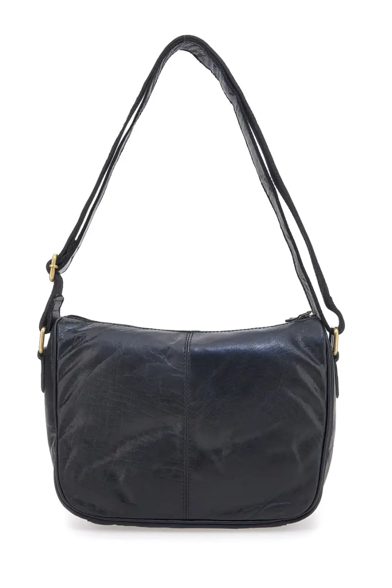 Borsa nera in vera pelle con zip Basile CLASS BA3544TI [NERO] miniatura 4
