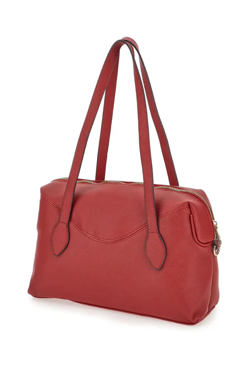 Borsa rossa con doppi manici e tracolla removibile Basile BA1309SAF [ROSSO] miniatura 3