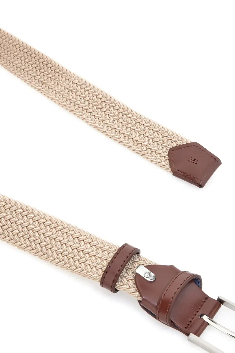 Cintura intrecciata beige elastica Basile BA1345/ELASTICO [SABBIA] miniatura 3