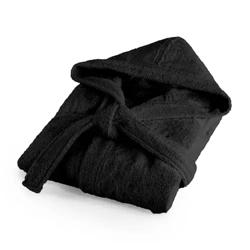 Bassetti, Accappatoio, Spugna 100% Cotone Pettinato, 360gsm, 54 cm x 56 cm, Taglia XL, Tinta Unita, ANTRACITE