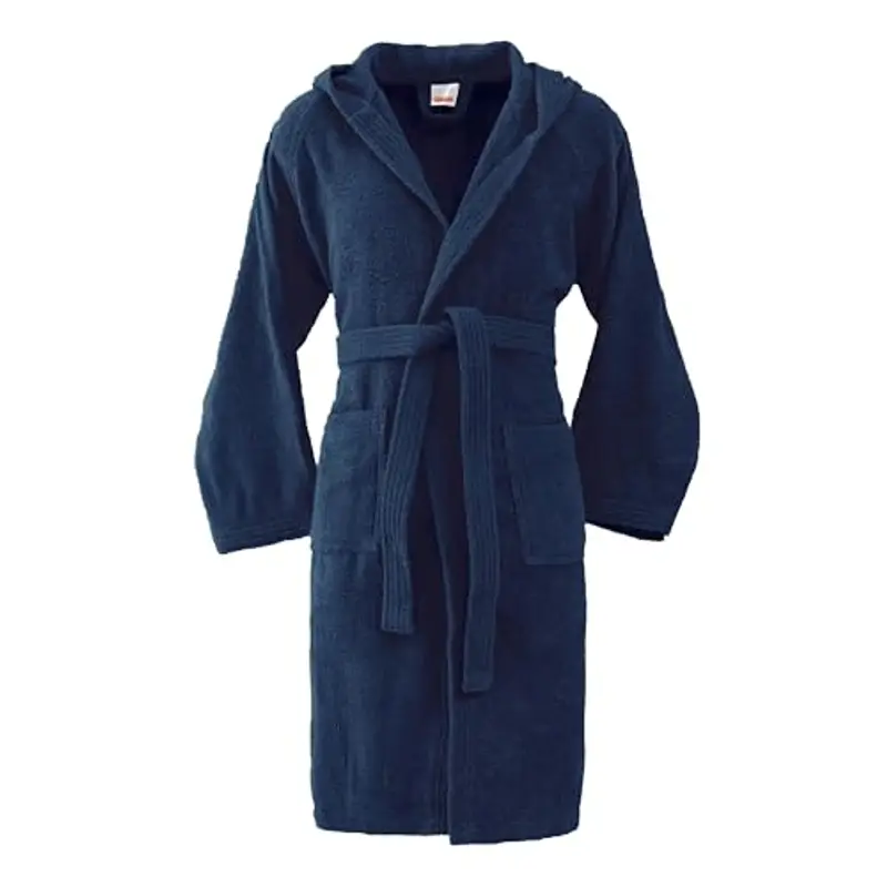 Bassetti, Accappatoio, Spugna 100% Cotone Pettinato, 360gsm, 58 cm x 60 cm, Taglia XXL, Tinta Unita, NAVY