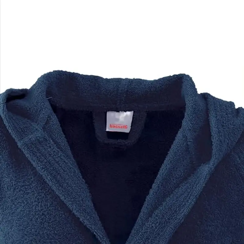 Bassetti, Accappatoio, Spugna 100% Cotone Pettinato, 360gsm, 58 cm x 60 cm, Taglia XXL, Tinta Unita, NAVY miniatura 2