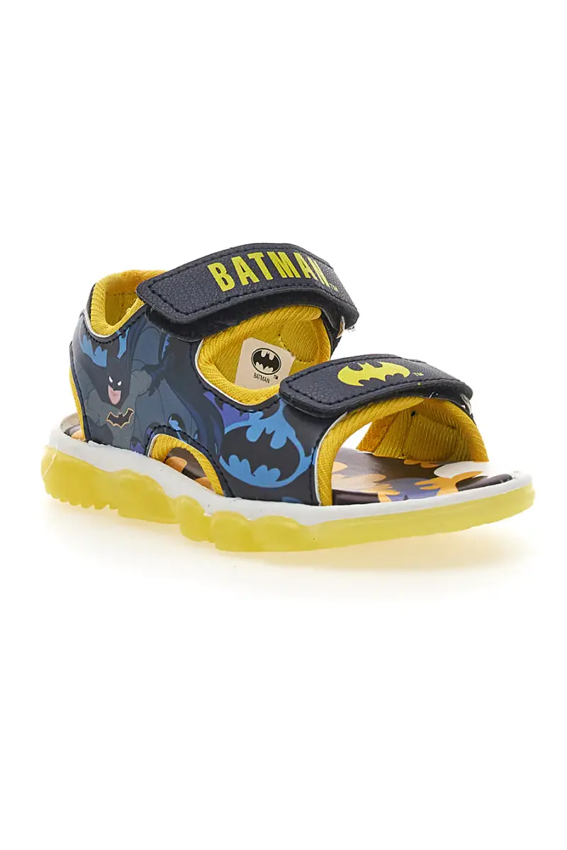 Sandali neri e gialli con logo Batman e chiusura a strappo BATMAN 19BM3N01LA [NERO miniatura 2