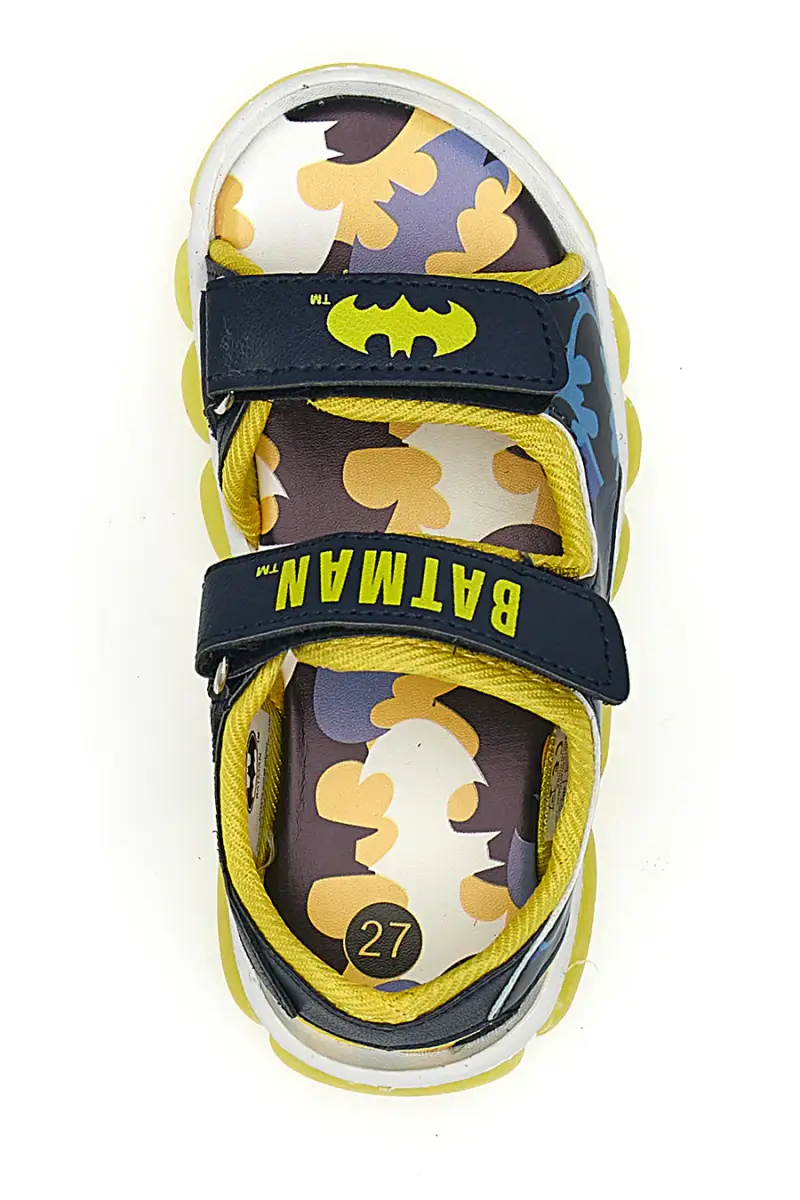 Sandali neri e gialli con logo Batman e chiusura a strappo BATMAN 19BM3N01LA [NERO miniatura 3