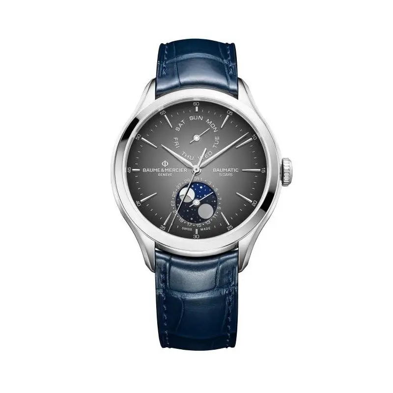 Bmm0A10548 - Clifton In Acciaio Con Cinturino In Pelle Uomo