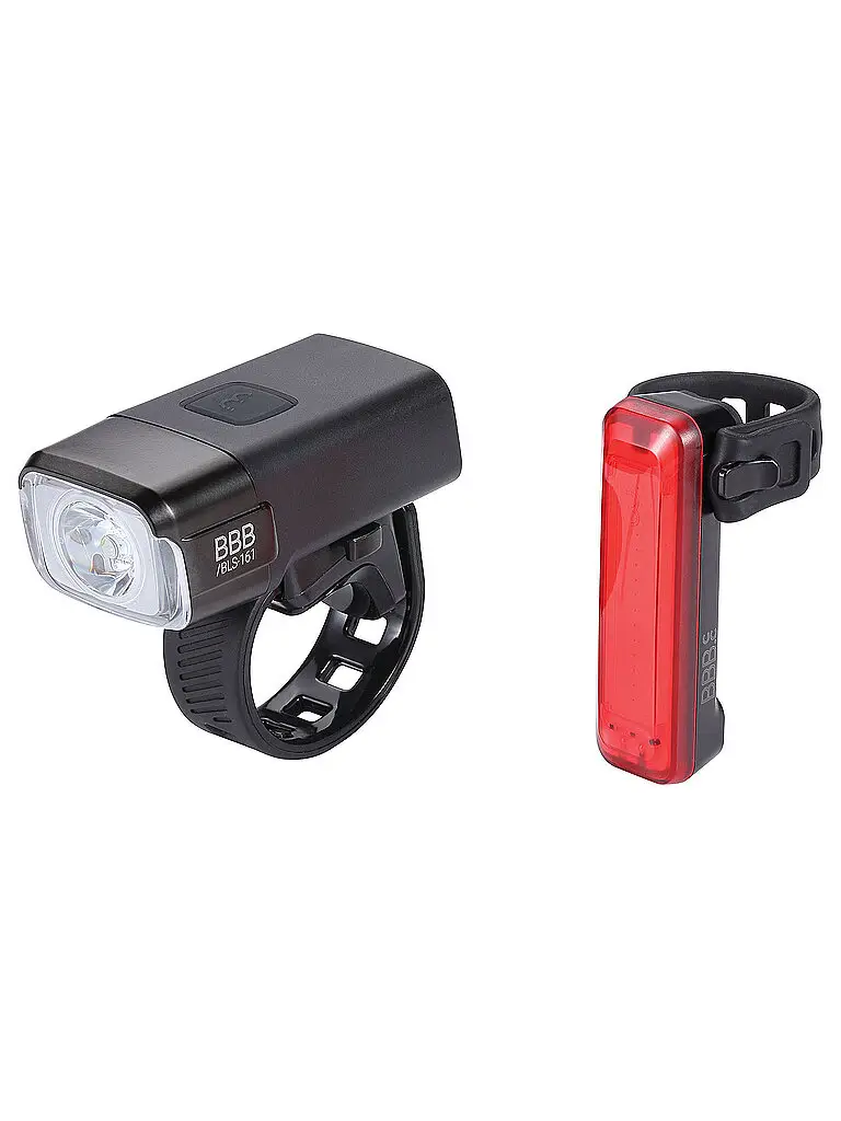 Set di luci per bici a batteria NanoStrike 600 Combo BLS-165 incl Rear Signal II nero
