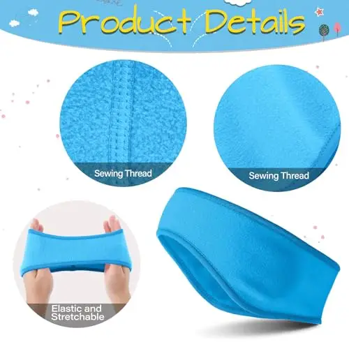 BBTO 4 Scalda Orecchie Invernali per Bambini Fasce Sportive in Pile per Inverno Paraorecchie per Corsa Sport miniatura 3