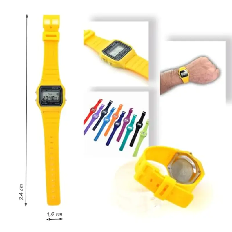 BDM - Classico orologio Casiopea Originale per uomo, donna, ragazza o ragazzo con cinturino digitale con sveglia. Un regalo d'epoca. - Modelo 17 miniatura 2