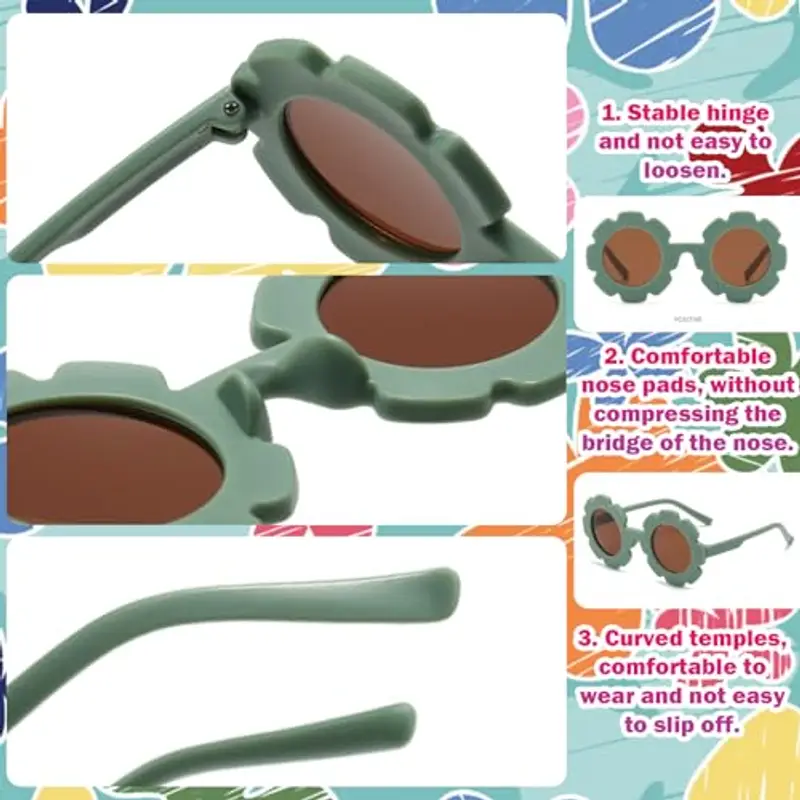 BDSHUNBF Occhiali da sole Neonato Multicolore 815711 miniatura 3