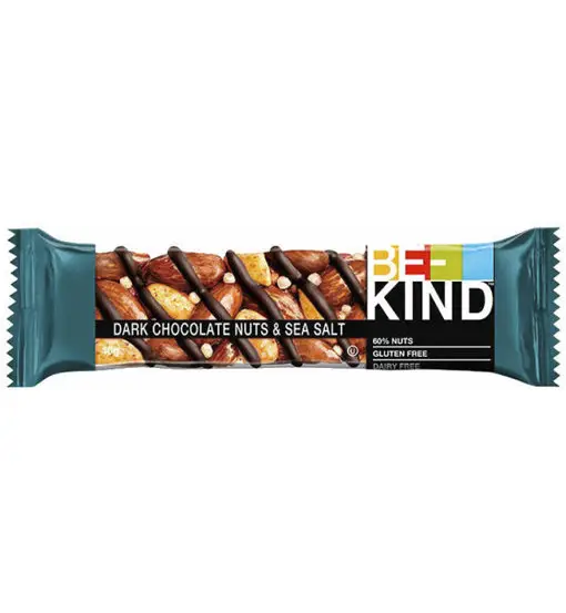 Dark Chocolate Nuts & Sea Salt - barretta energetica Brown