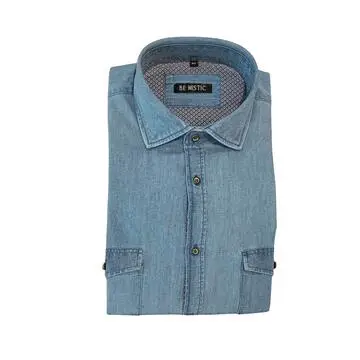 CAMICIA DA UOMO IN COTONE BE MISTIC DENIM