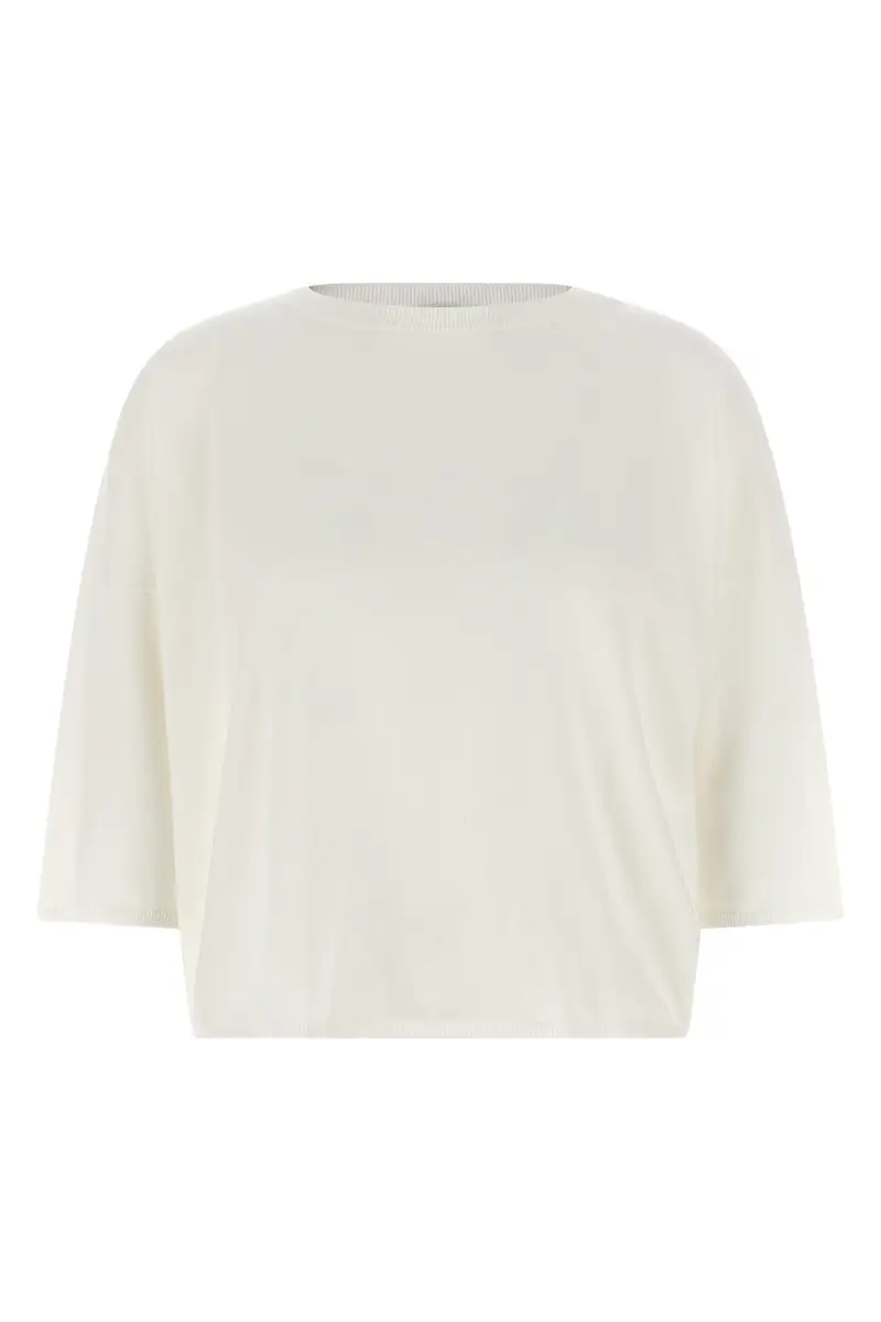 Maglia Cotone Cashmere Bianco