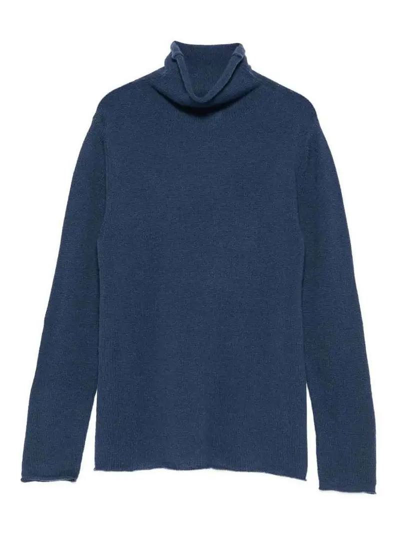 Maglia Dolcevita in Cashmere Blu