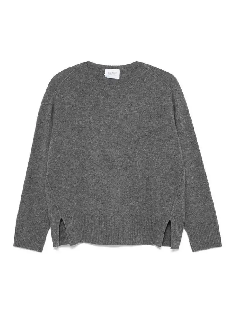 Maglia Girocollo In Cashmere Grigio