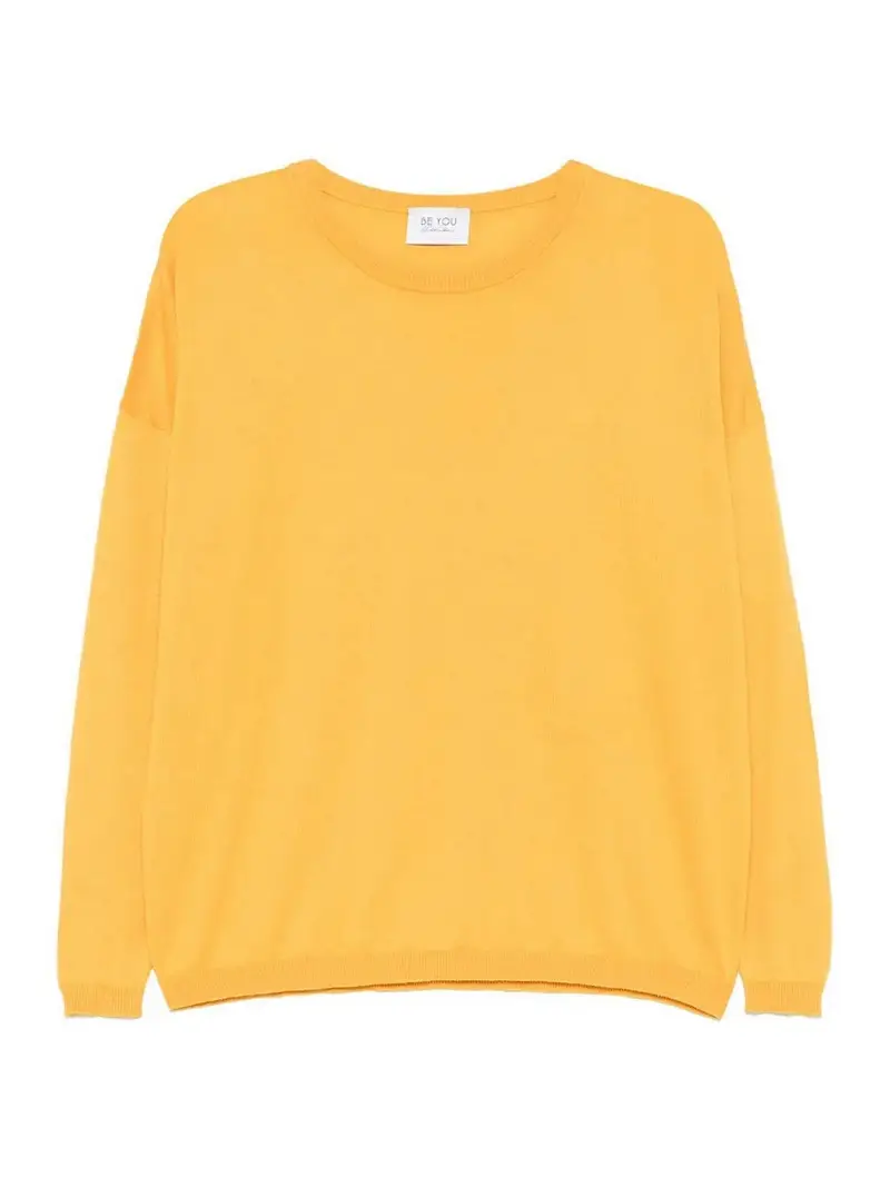 Maglione a collo dell'equipaggio Giallo