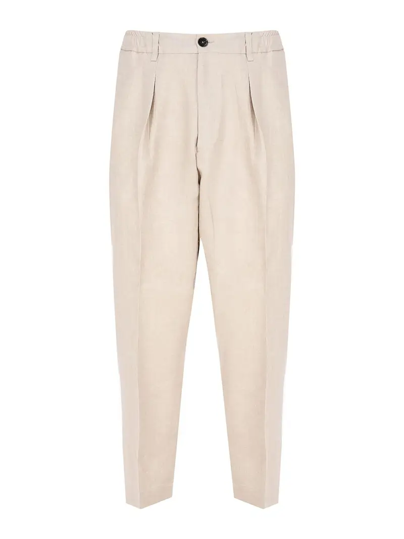 Pantaloni di lino su misura Beige
