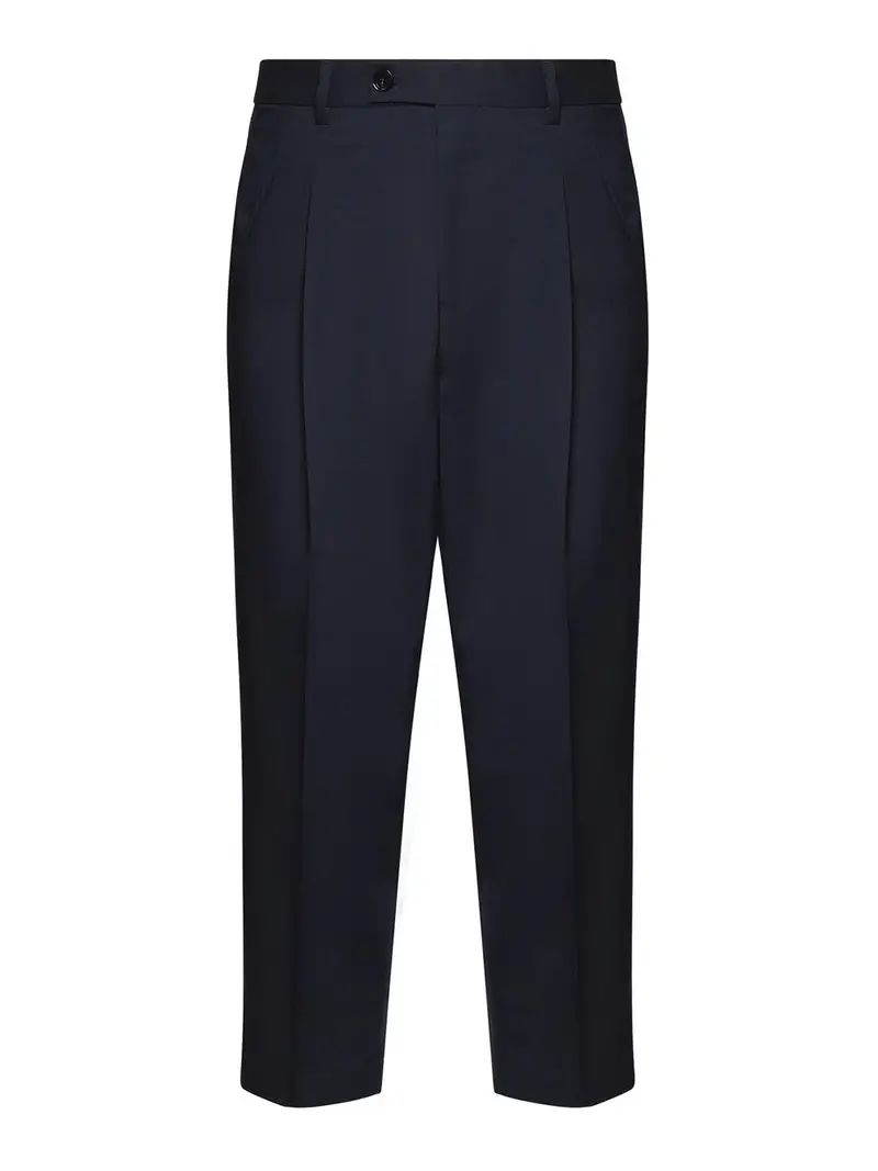 Pantaloni di miscela di lana vergine Blu