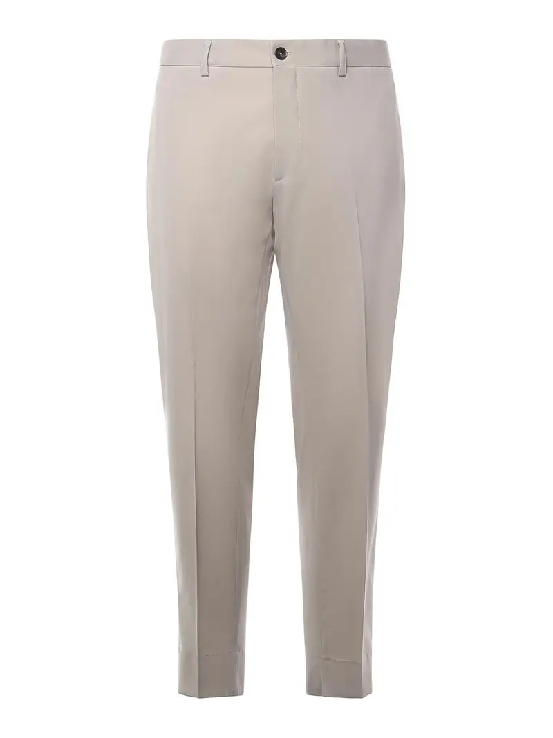 Pantaloni Edoardo in Misto Lana Beige